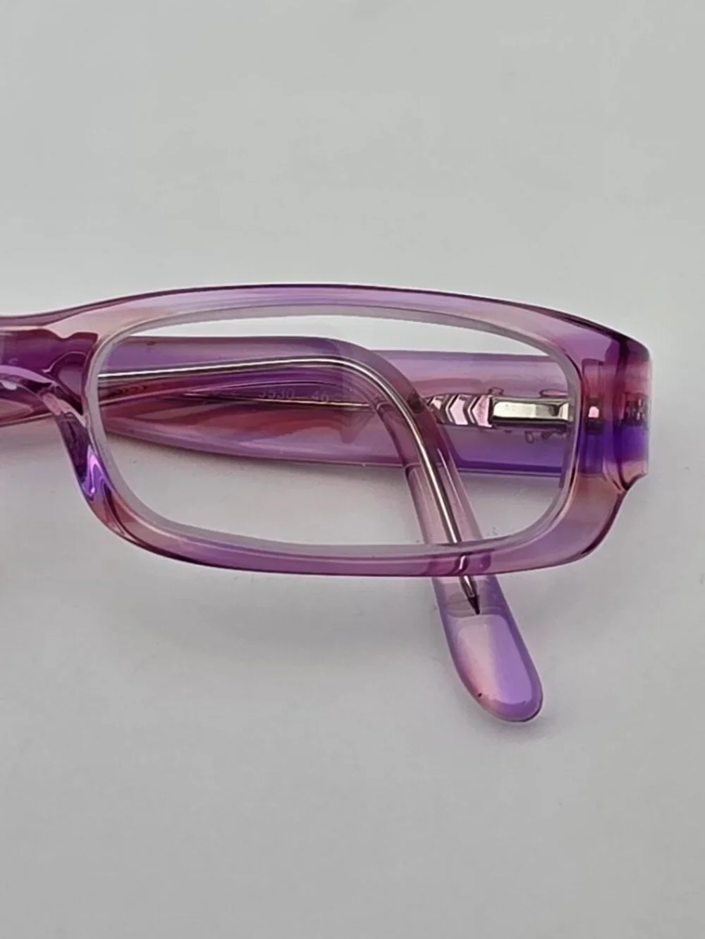 Ray-Ban Jr. RB1512 3530 Purple Pink Crystal Stripe Kids Eyeglasses Frame 46mm